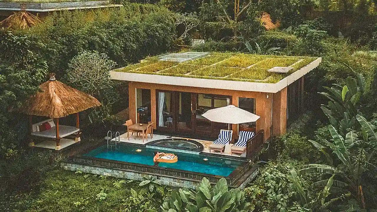 Een van de tien accommodaties met infinity pool.